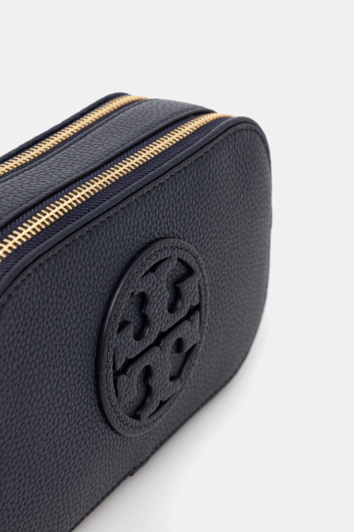 Kožená kabelka Tory Burch Miller tmavomodrá 171955.405