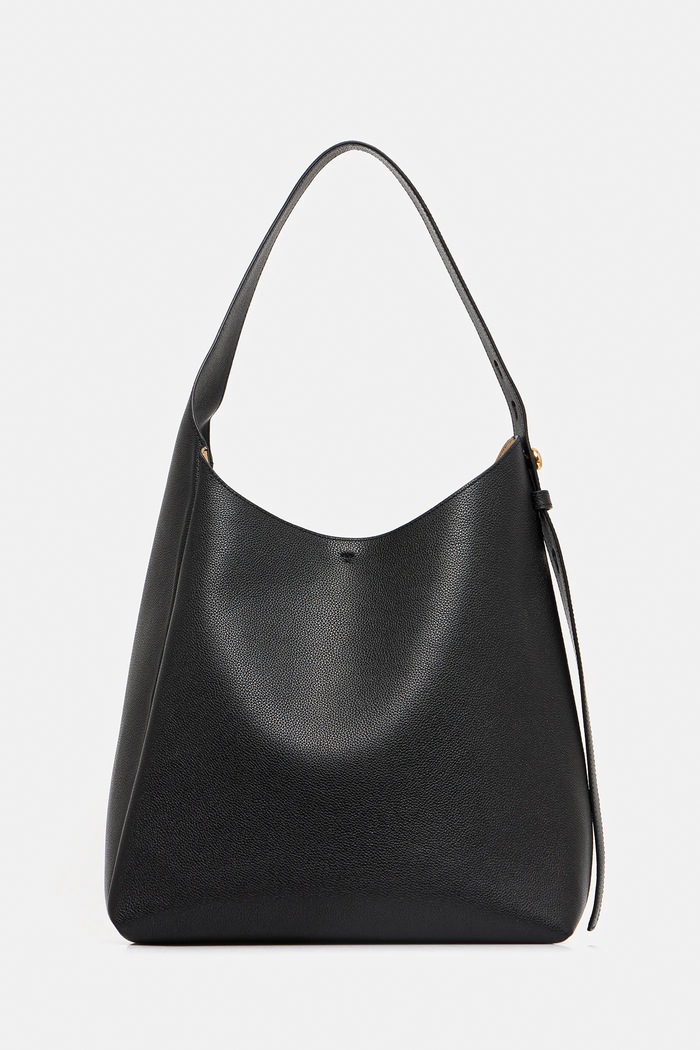 Tory Burch bőr táska Romy Hobo nappa bőr fekete 170964.001