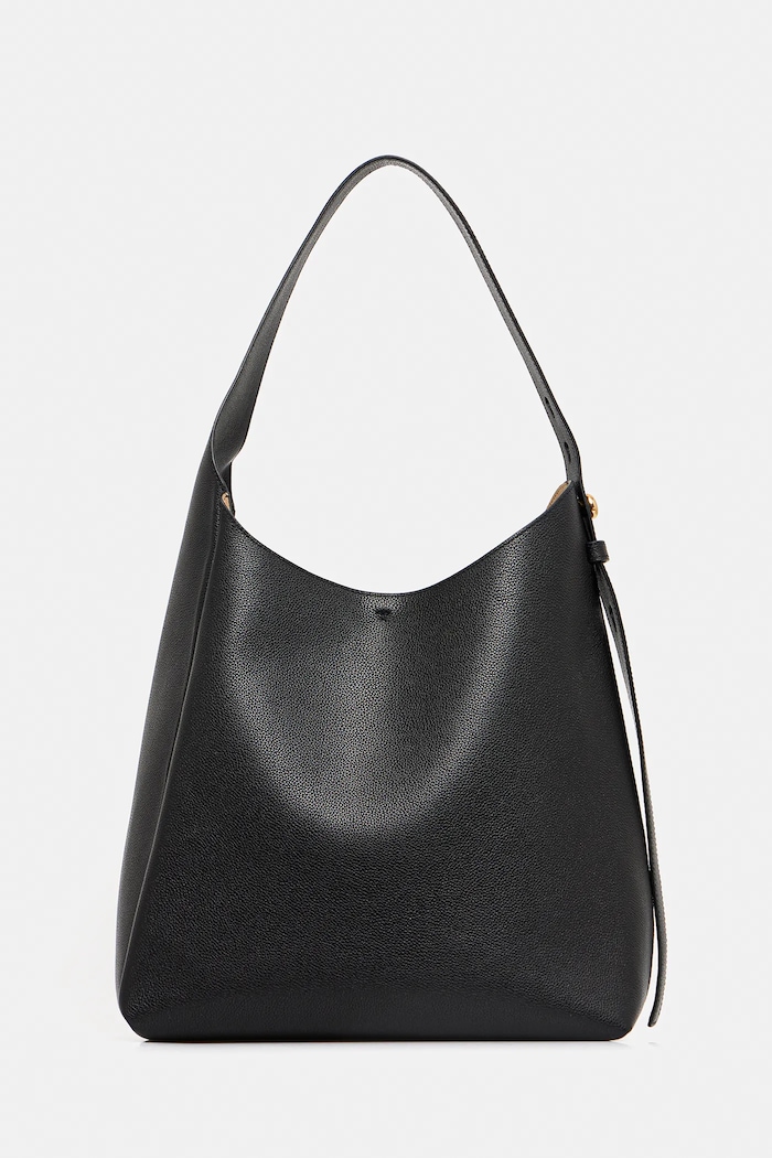 Tory Burch bőr táska Romy Hobo nappa bőr fekete 170964.001