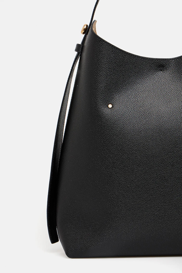 Tory Burch bőr táska Romy Hobo fekete 170964.001