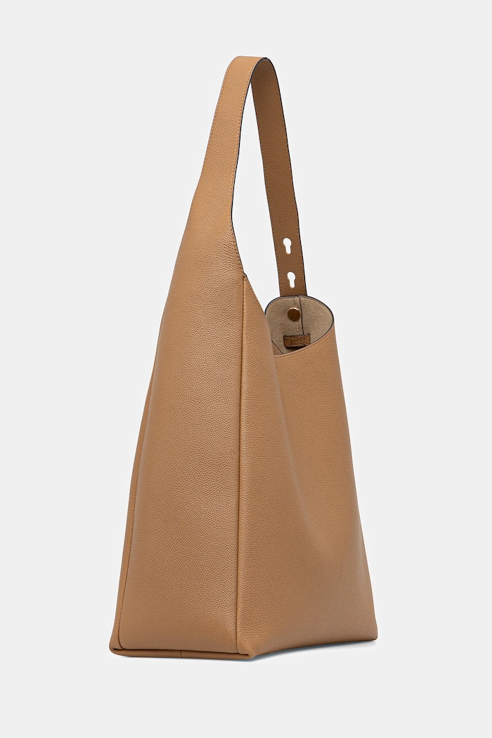 Tory Burch geantă de piele Romy Hobo 170964.227 bej AW25