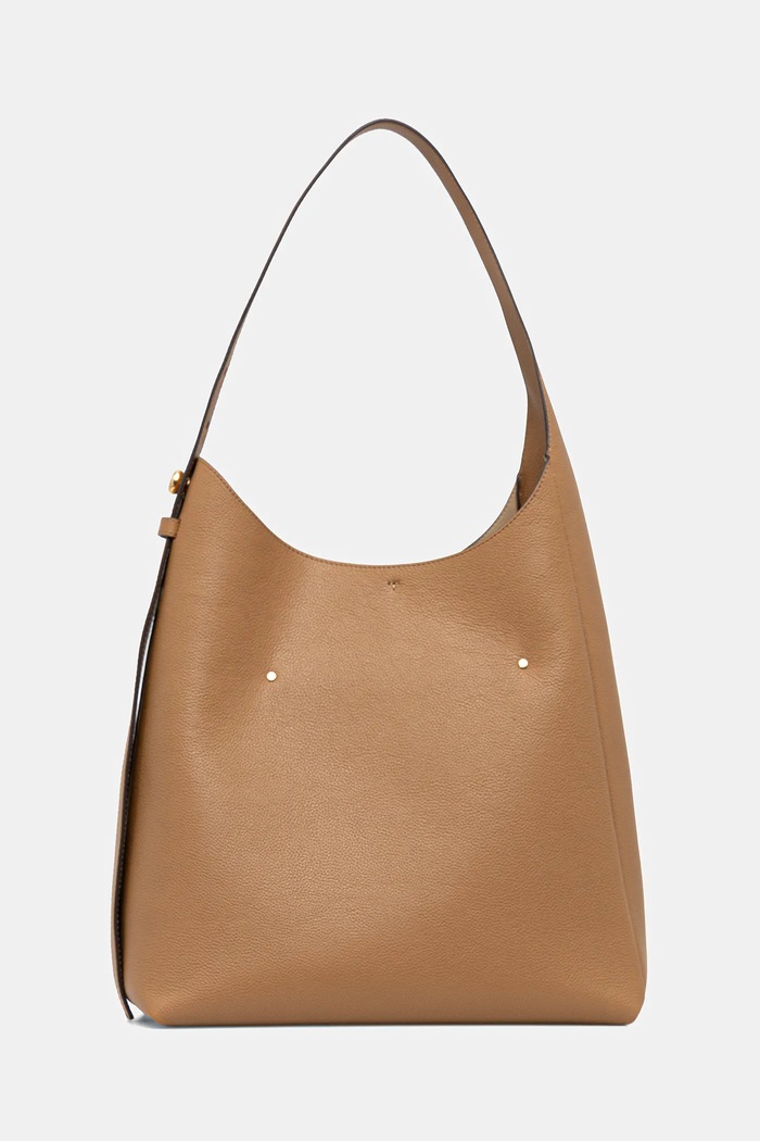 Accesorii Tory Burch geantă de piele Romy Hobo 170964.227 bej