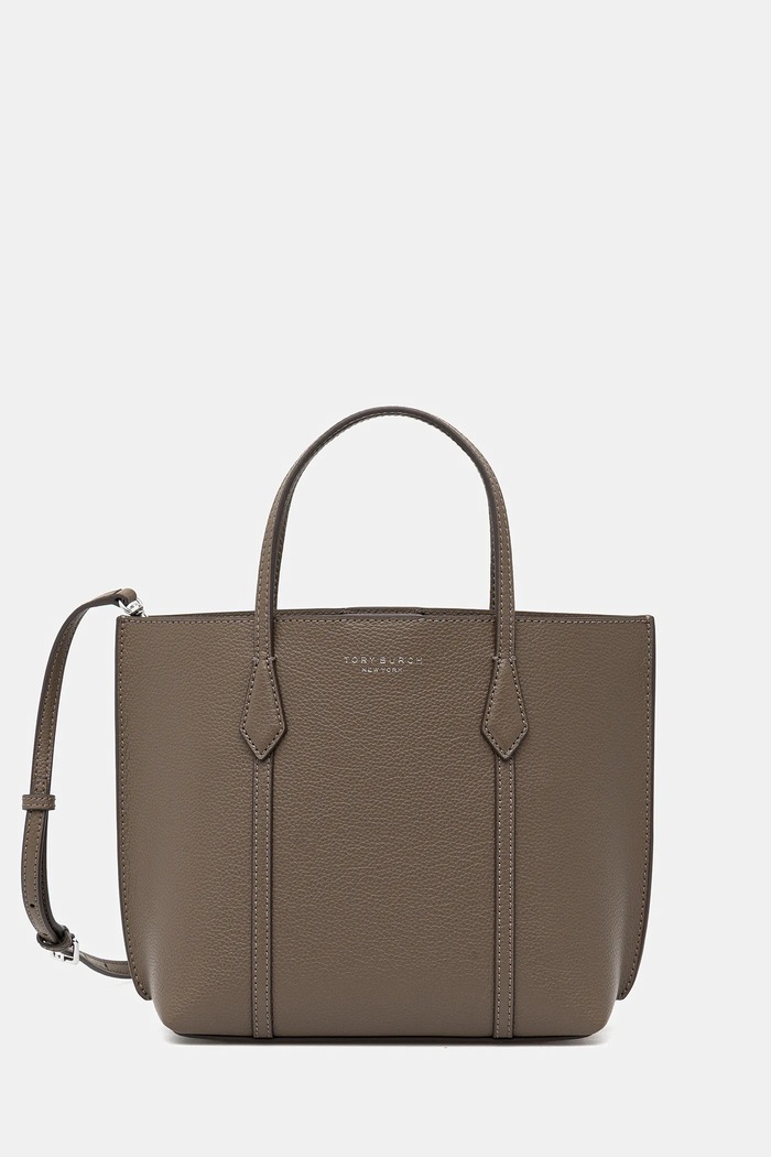 Usnjena torbica Tory Burch Perry Ne ustreza A4 rjava 174234.250