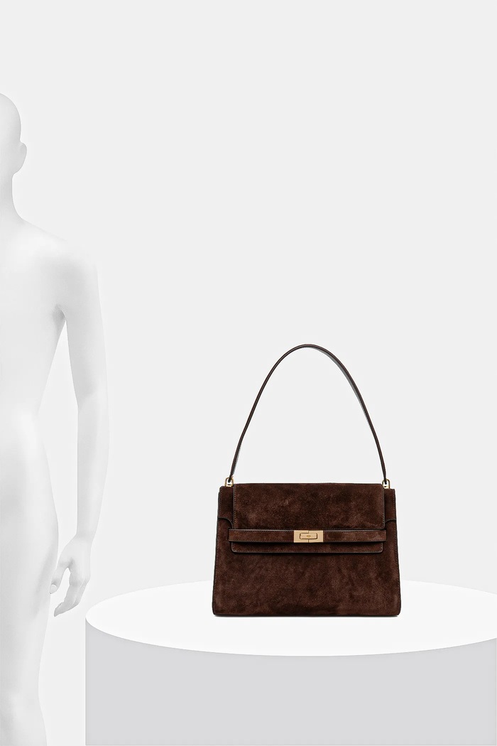 Tory Burch geantă de mână din piele întoarsă Lee Radziwill 169256.200