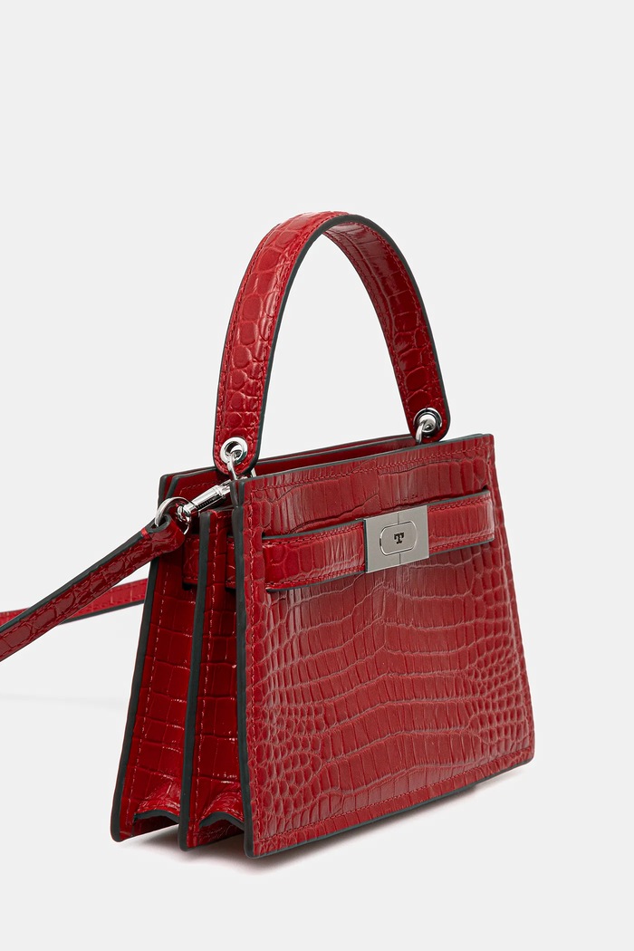 Tory Burch geantă de piele Lee Radziwill 169568.600 rosu AW25