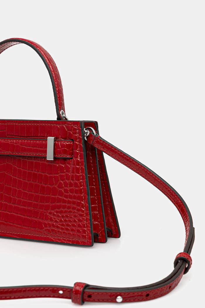 Accesorii Tory Burch geantă de piele Lee Radziwill 169568.600 rosu