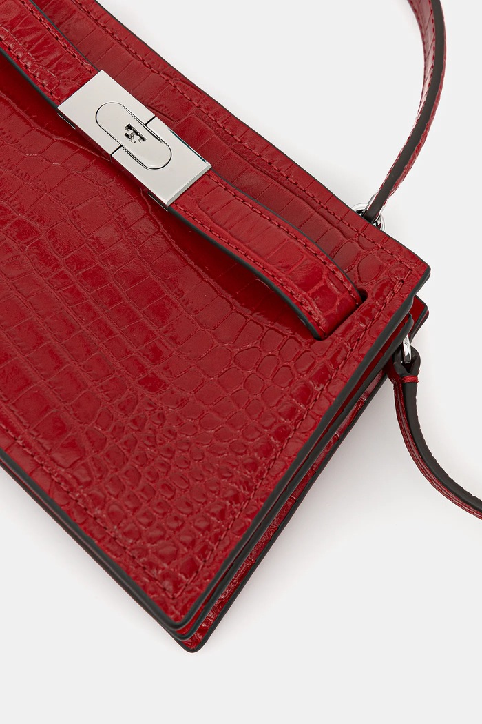 Tory Burch geantă de piele Lee Radziwill rosu 169568.600