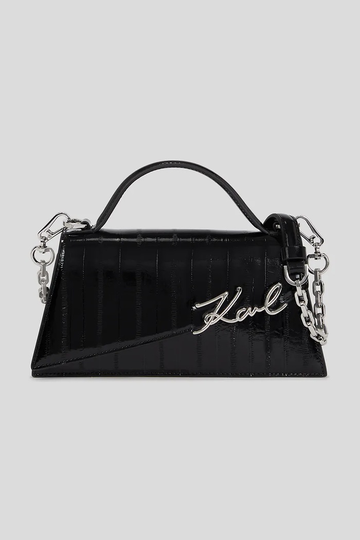 Karl Lagerfeld Geantă de piele K/SIGNATURE negru A3W30050