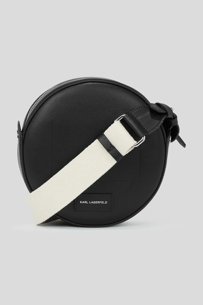 Kožená kabelka Karl Lagerfeld K/CIRCLE A3W30059 čierna AW25