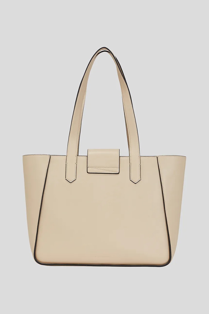 Kožená kabelka Karl Lagerfeld K/SIGNATURE A3W30133 béžová AW25