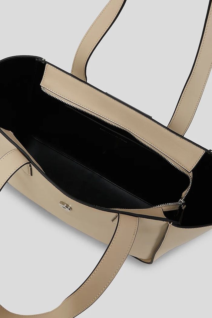 Doplnky Kožená kabelka Karl Lagerfeld K/SIGNATURE A3W30133 béžová
