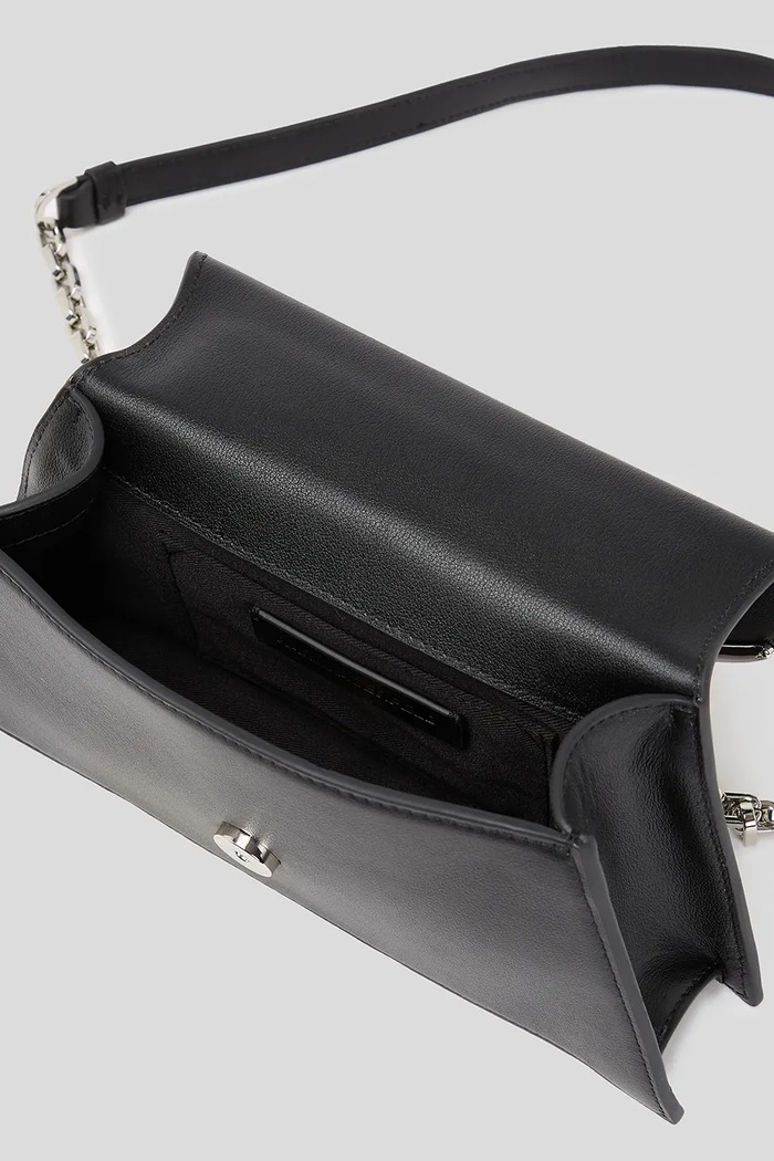 Torebka skórzana K/SIGNATURE Karl Lagerfeld czarny A3W30138