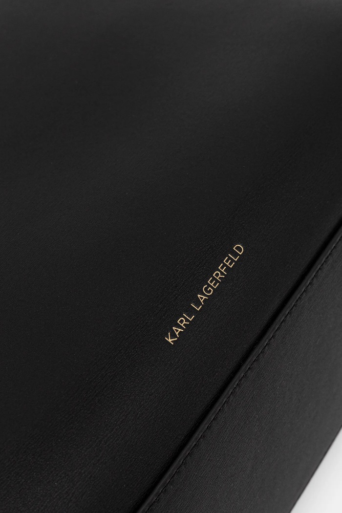 Karl Lagerfeld geantă de piele K/AUTOGRAPH negru A3W30150