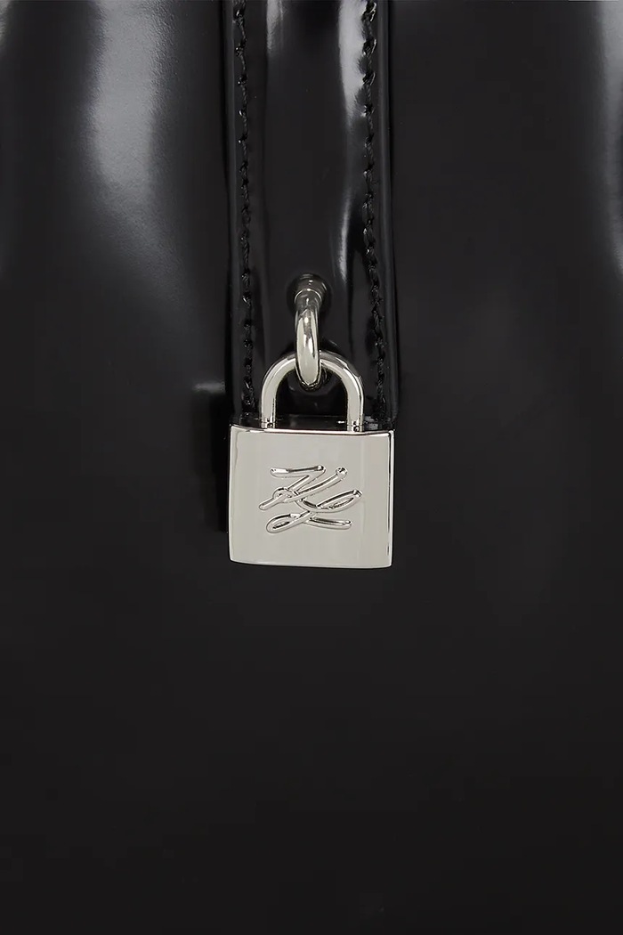 Kožená kabelka Karl Lagerfeld K/AUTOGRAPH čierna A3W30288