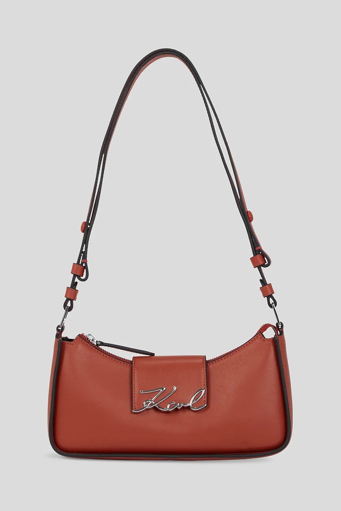 Kabelka Karl Lagerfeld K/SIGNATURE imitácia kože červená A3W30290