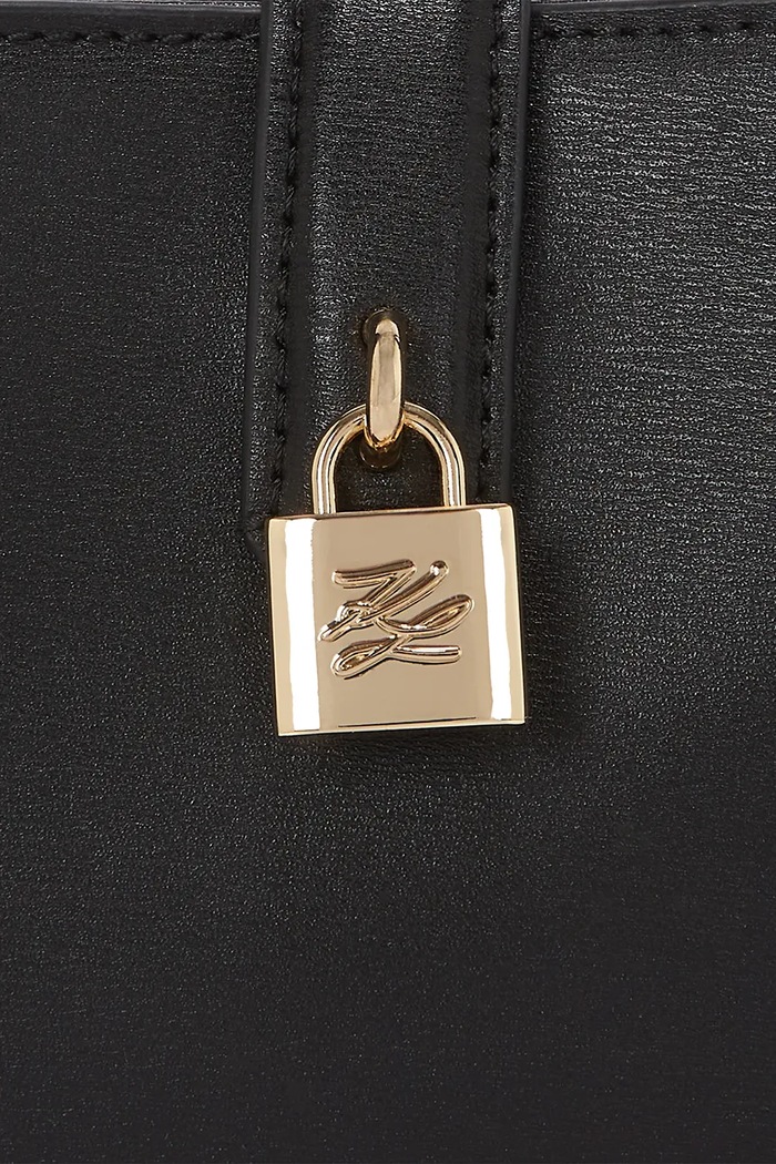 Kožená kabelka Karl Lagerfeld K/AUTOGRAPH čierna A3W32041