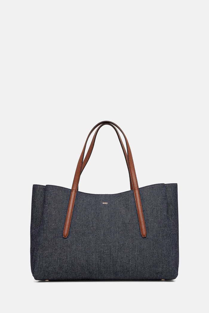 BOSS geantă Anett Tote D incape in A4 bleumarin 50547575