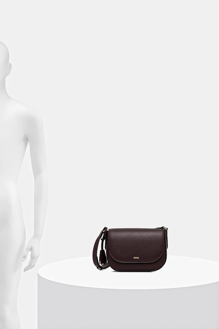 BOSS geantă crossbody pentru femei din piele NUMAH Saddle 50547756