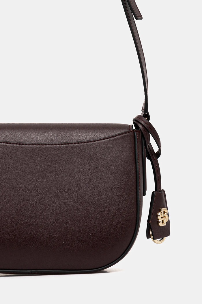 Accesorii BOSS geantă crossbody pentru femei din piele NUMAH Saddle 50547756 violet