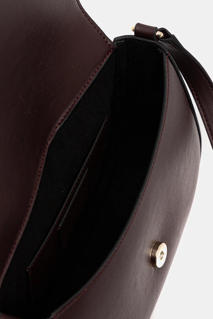BOSS geantă crossbody pentru femei din piele NUMAH Saddle 50547756 violet