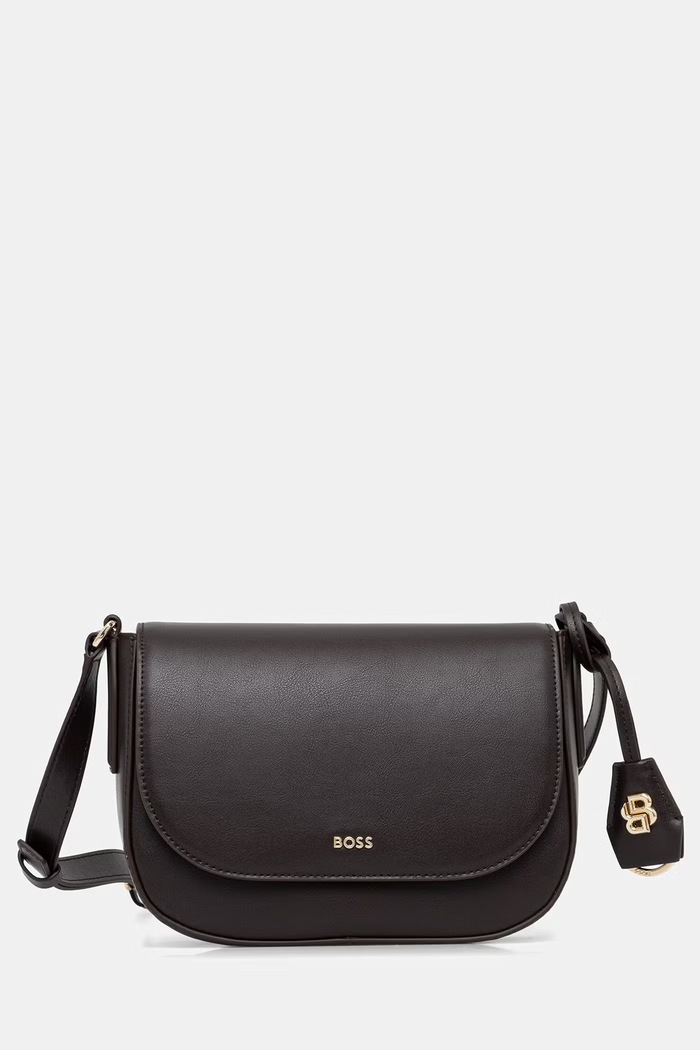 BOSS crossbody torbica ženska usnjena NUMAH Saddle rjava 50547756