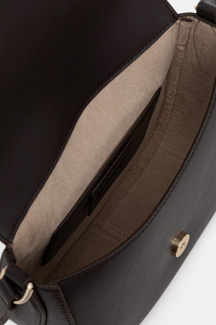 BOSS crossbody torbica ženska usnjena NUMAH Saddle 50547756 rjava