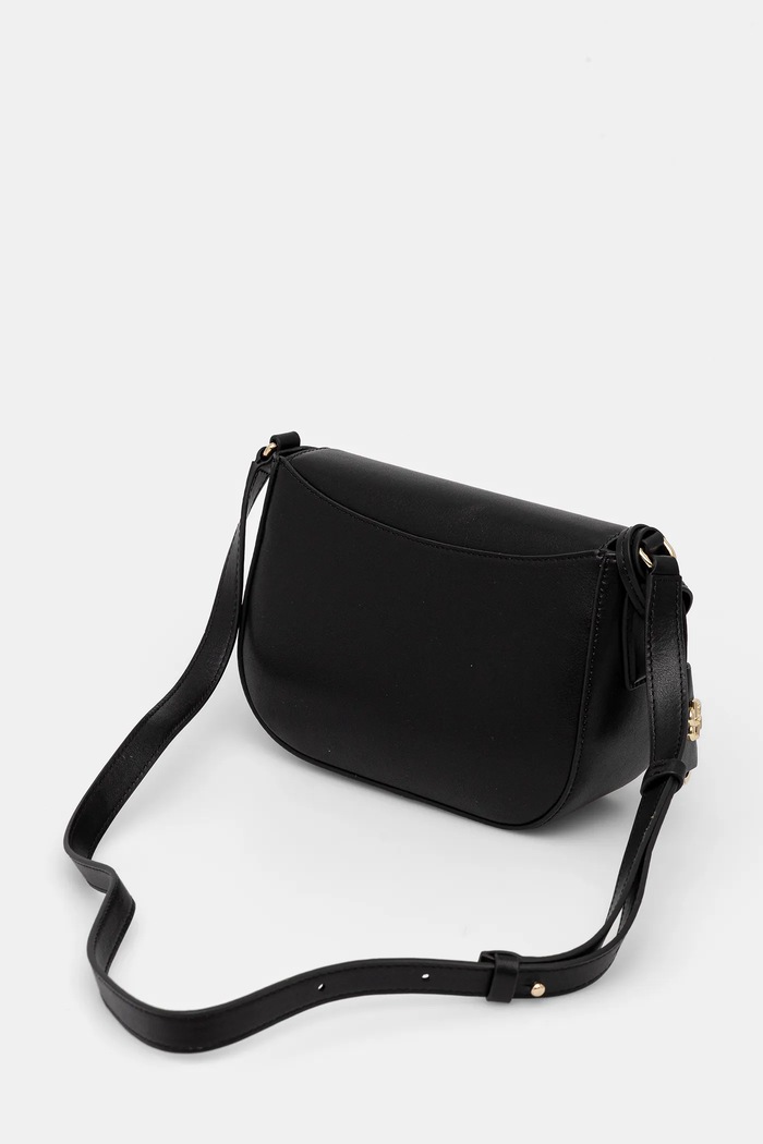 Doplňky BOSS crossbody kabelka dámská kožená NUMAH Saddle 50547756 černá