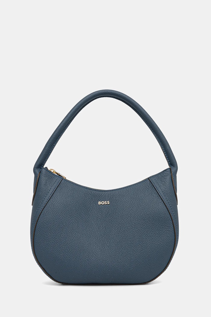 BOSS geantă de piele Lenah SM Hobo uni albastru 50547946