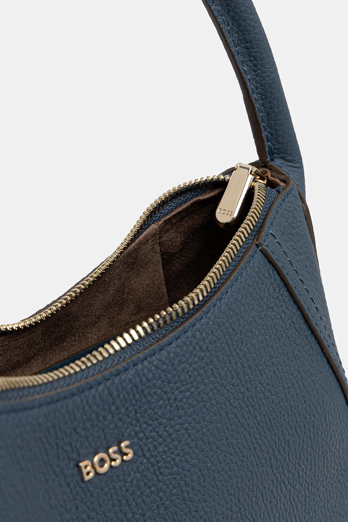 BOSS geantă de piele Lenah SM Hobo 50547946 albastru
