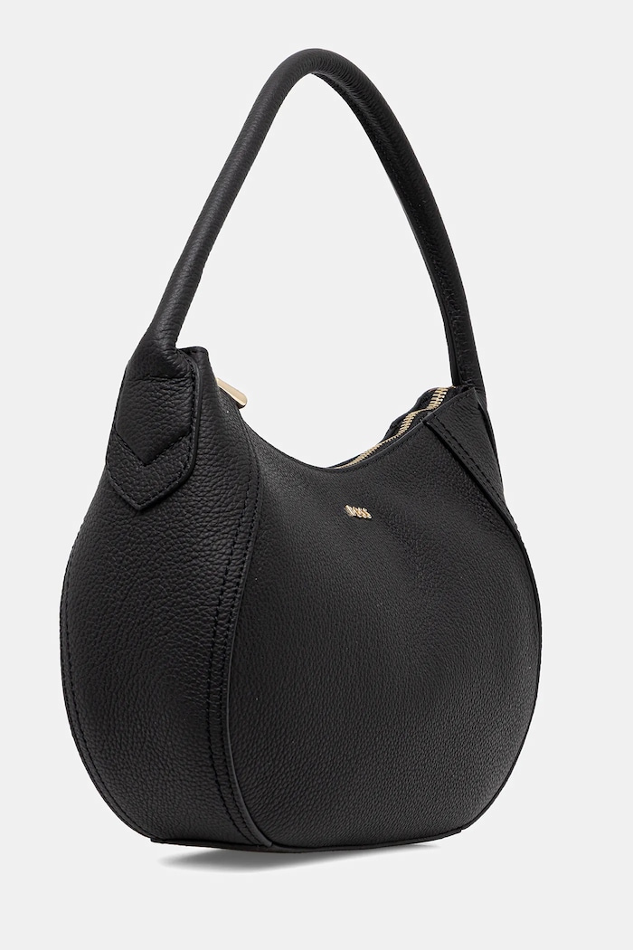 BOSS Кожаная сумочка BOSS Lenah SM Hobo 50547946 чёрный AW25