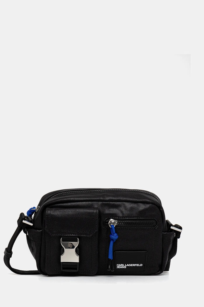 Чанта през рамо Karl Lagerfeld Jeans изчистен черен A3W30226