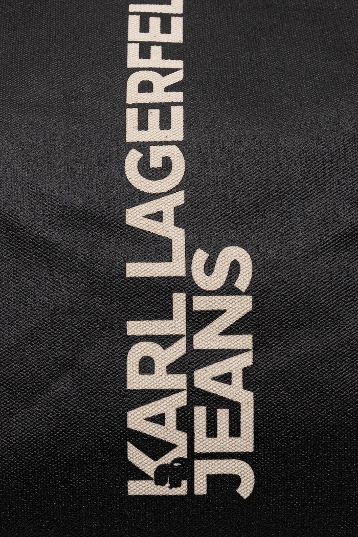 Bavlněná kabelka Karl Lagerfeld Jeans béžová A3W50067