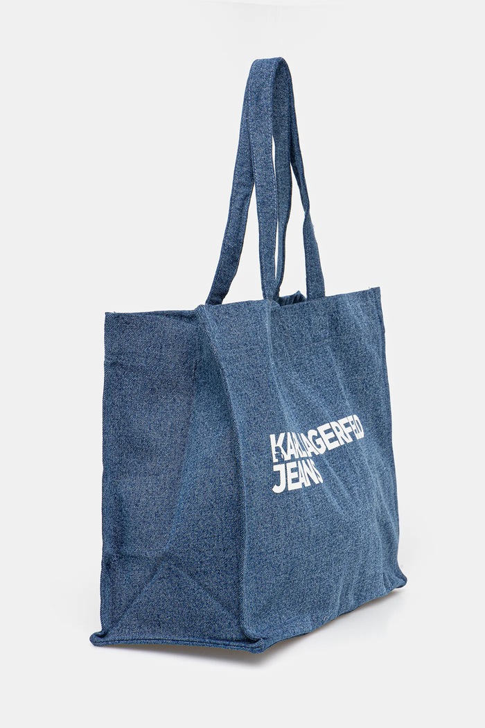 Bavlnená taška Karl Lagerfeld Jeans A3W50069 modrá AA00