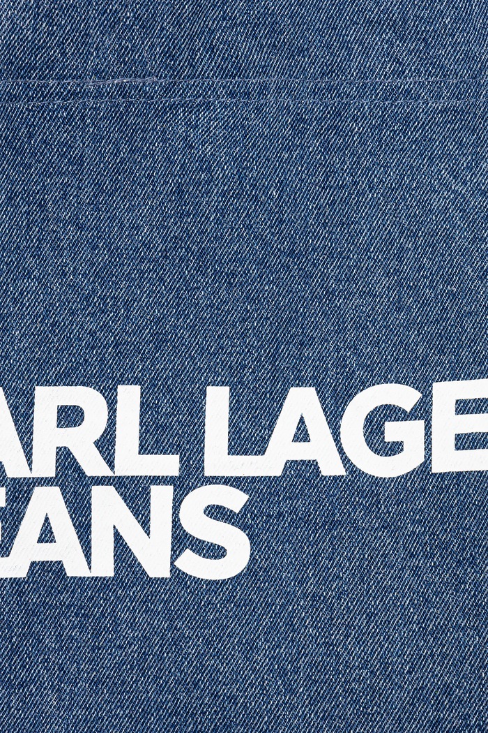 Bavlnená taška Karl Lagerfeld Jeans modrá A3W50069