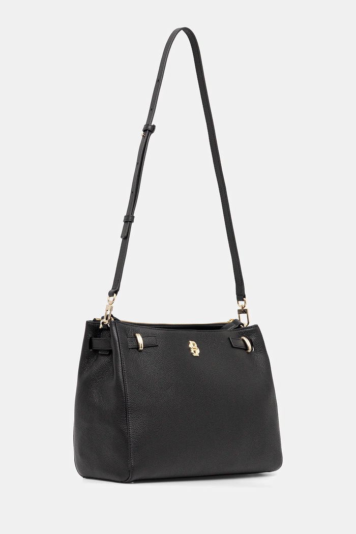 BOSS geantă de piele BOSS BEYOND Tote 50547714 negru AW25