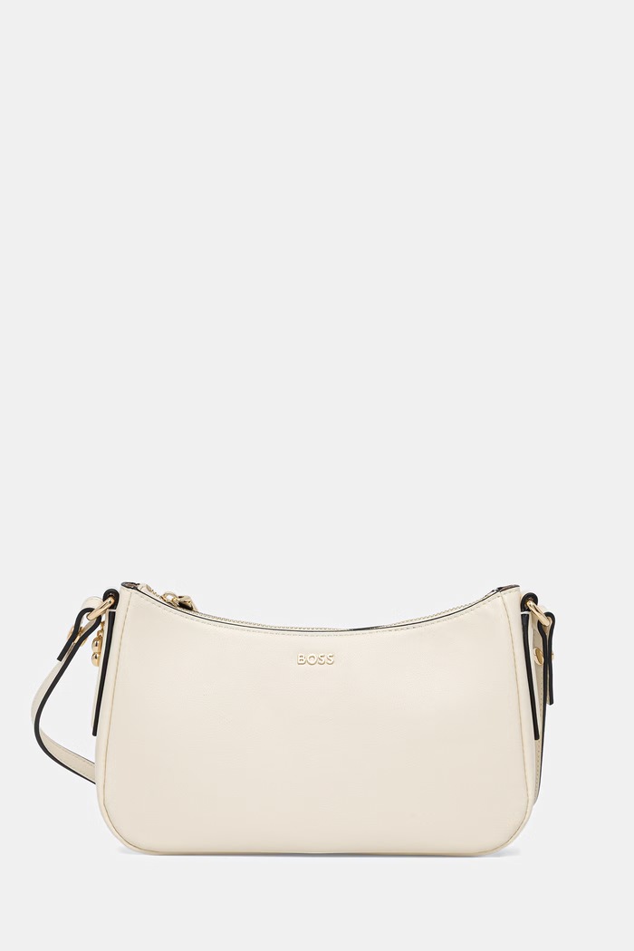 BOSS torebka crossbody damska skórzana NUMAH Minibag beżowy 50547773