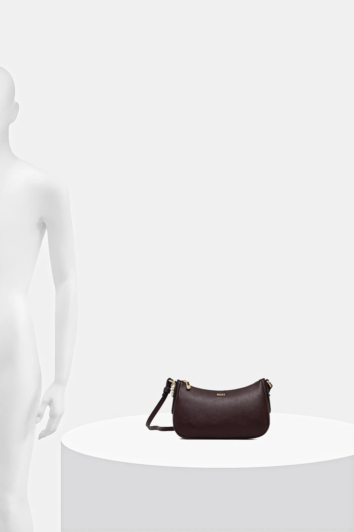 BOSS Geantă crossbody pentru femei din piele NUMAH Minibag 50547773