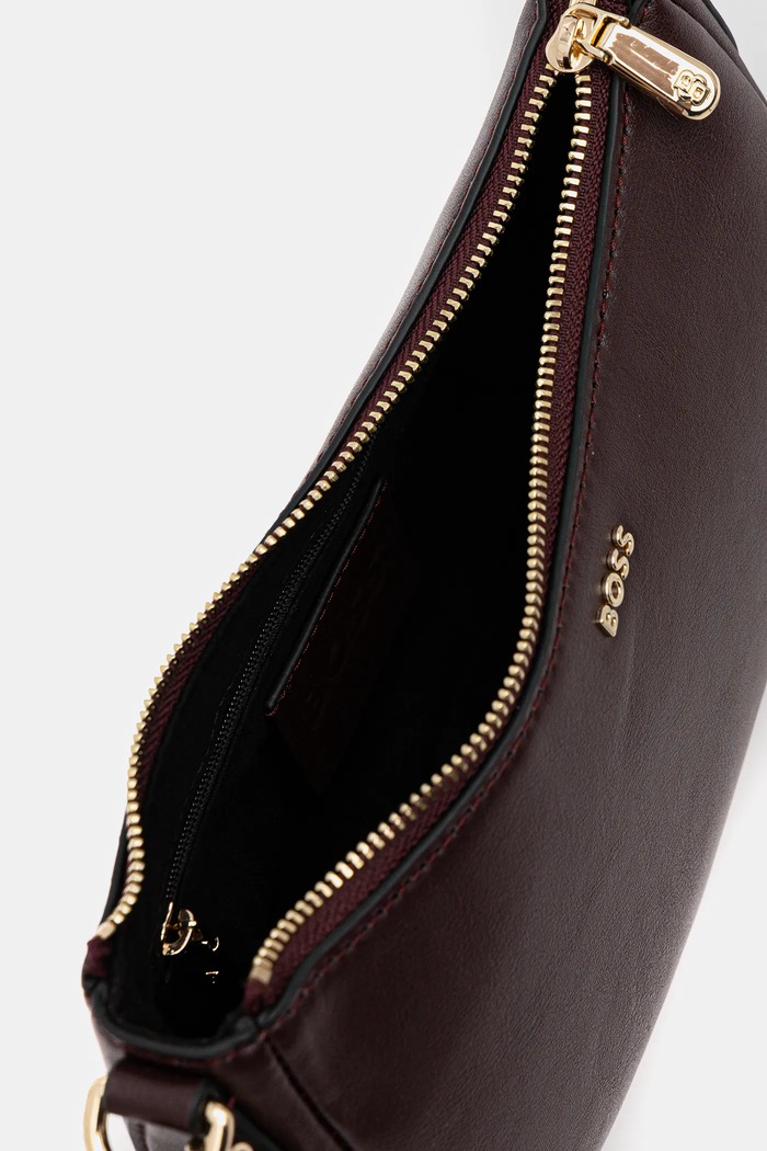 Geantă crossbody pentru femei din piele NUMAH Minibag BOSS violet 50547773