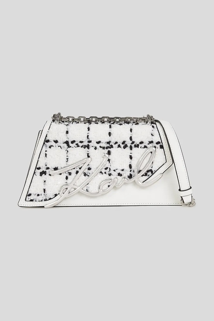 Kabelka Karl Lagerfeld K/SIGNATURE přírodní kůže bílá A3W30139