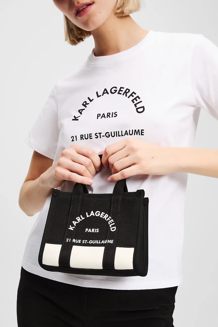Bavlněná kabelka Karl Lagerfeld K/RSG A3W50027 černá AW25
