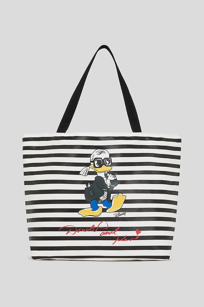 Karl Lagerfeld geantă cu două fețe KL X DISNEY incape in A4 negru A3W50103