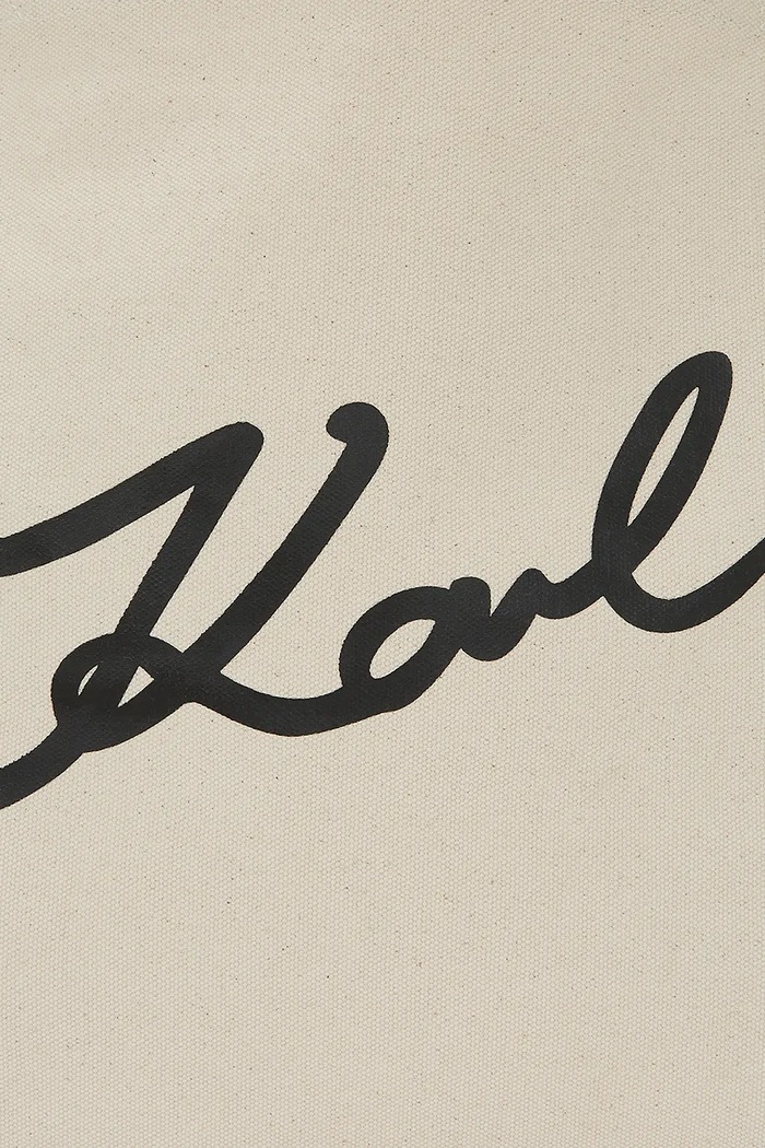 Bavlnená taška Karl Lagerfeld K/SIGNATURE béžová A3W50108