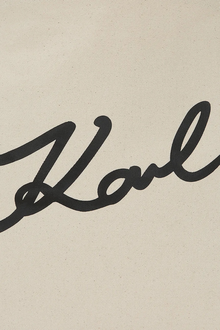 Bavlnená taška Karl Lagerfeld K/SIGNATURE béžová A3W50108