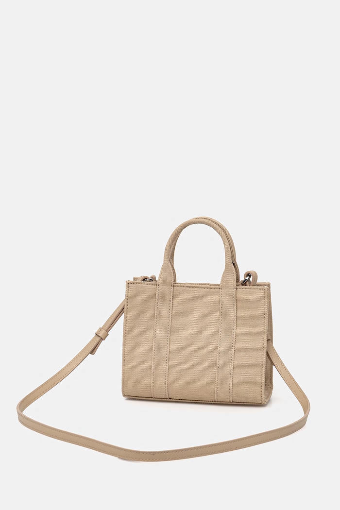 Karl Lagerfeld geantă crossbody pentru femei de bumbac K/RSG bej A3W50118