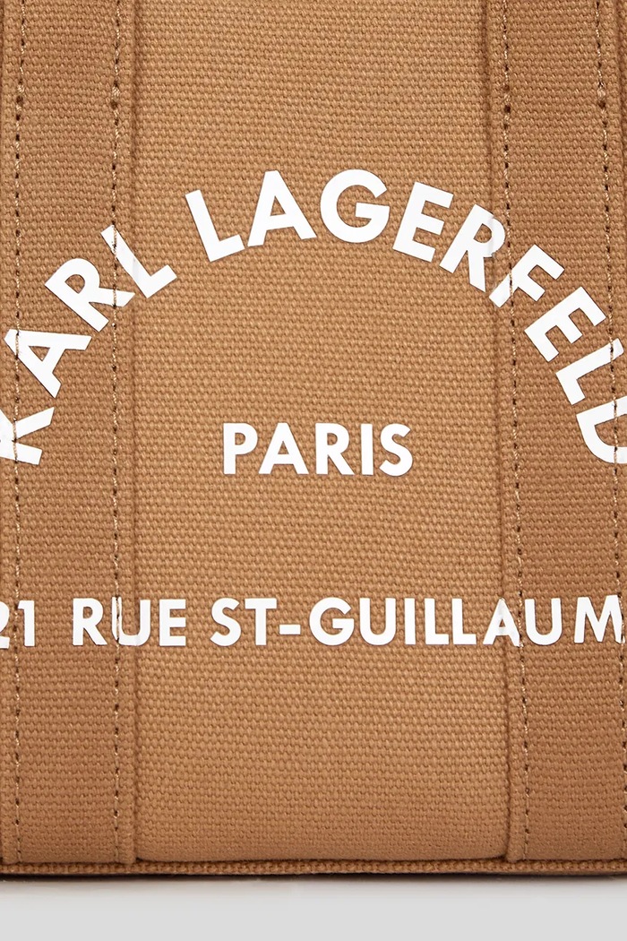 Karl Lagerfeld crossbody kabelka dámska bavlnená K/RSG hnedá A3W50118