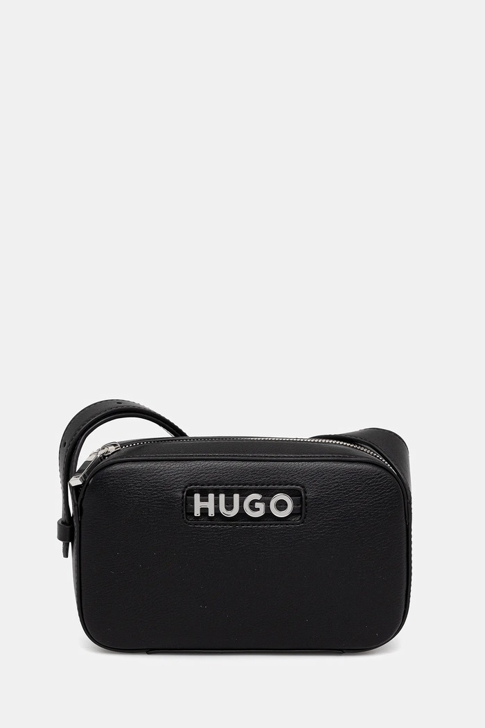 HUGO kézitáska szintetikus bőr fekete 50547054