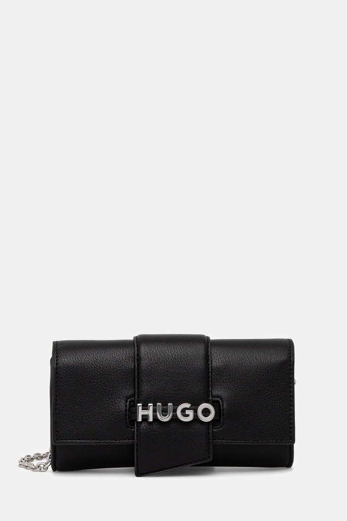 Τσάντα HUGO San Jared-C απομίμηση λείου δέρματος μαύρο 50547057