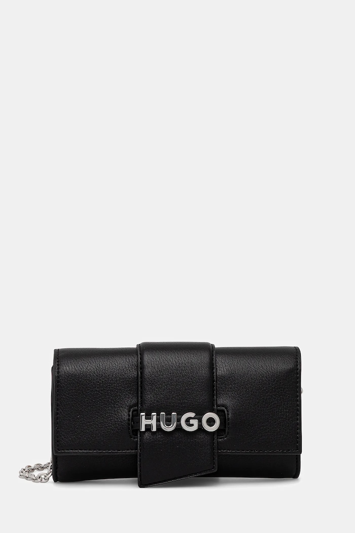 Τσάντα HUGO San Jared-C απομίμηση λείου δέρματος μαύρο 50547057
