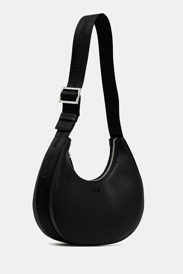 HUGO geantă Bel 2.0_Hobo small 50547066 negru AW25