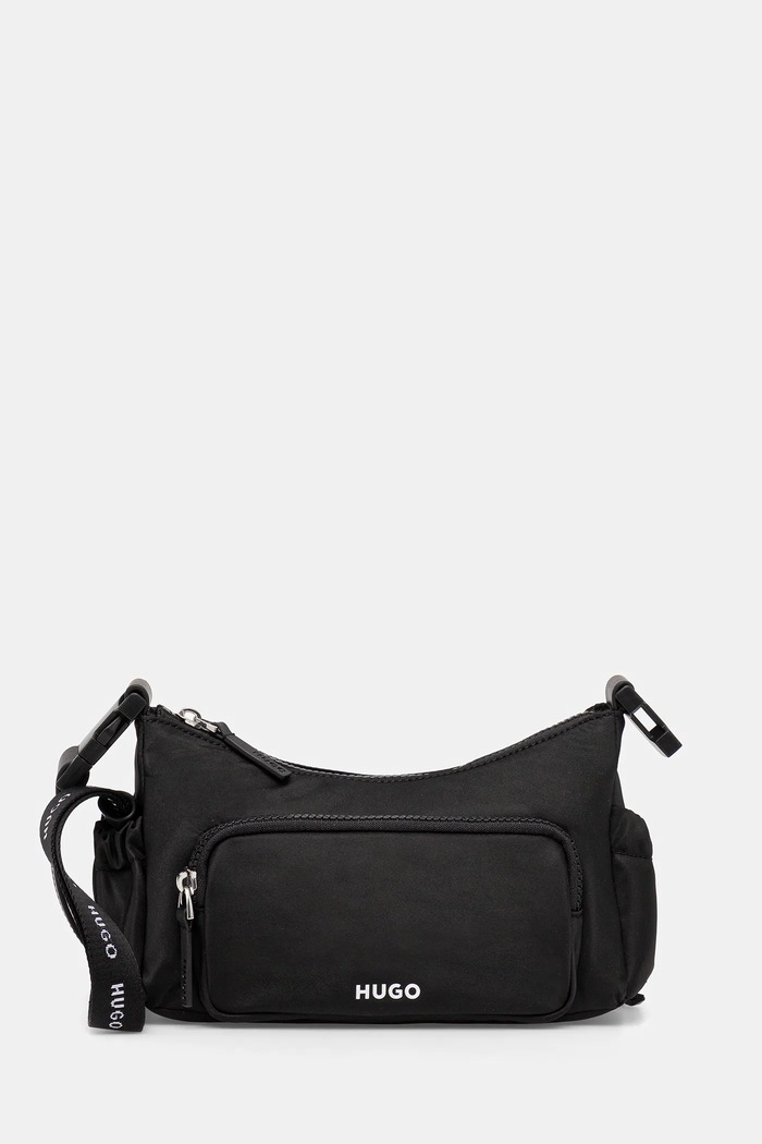 Чанта HUGO Bel Shoulder Bag BP надпис черен 50547092